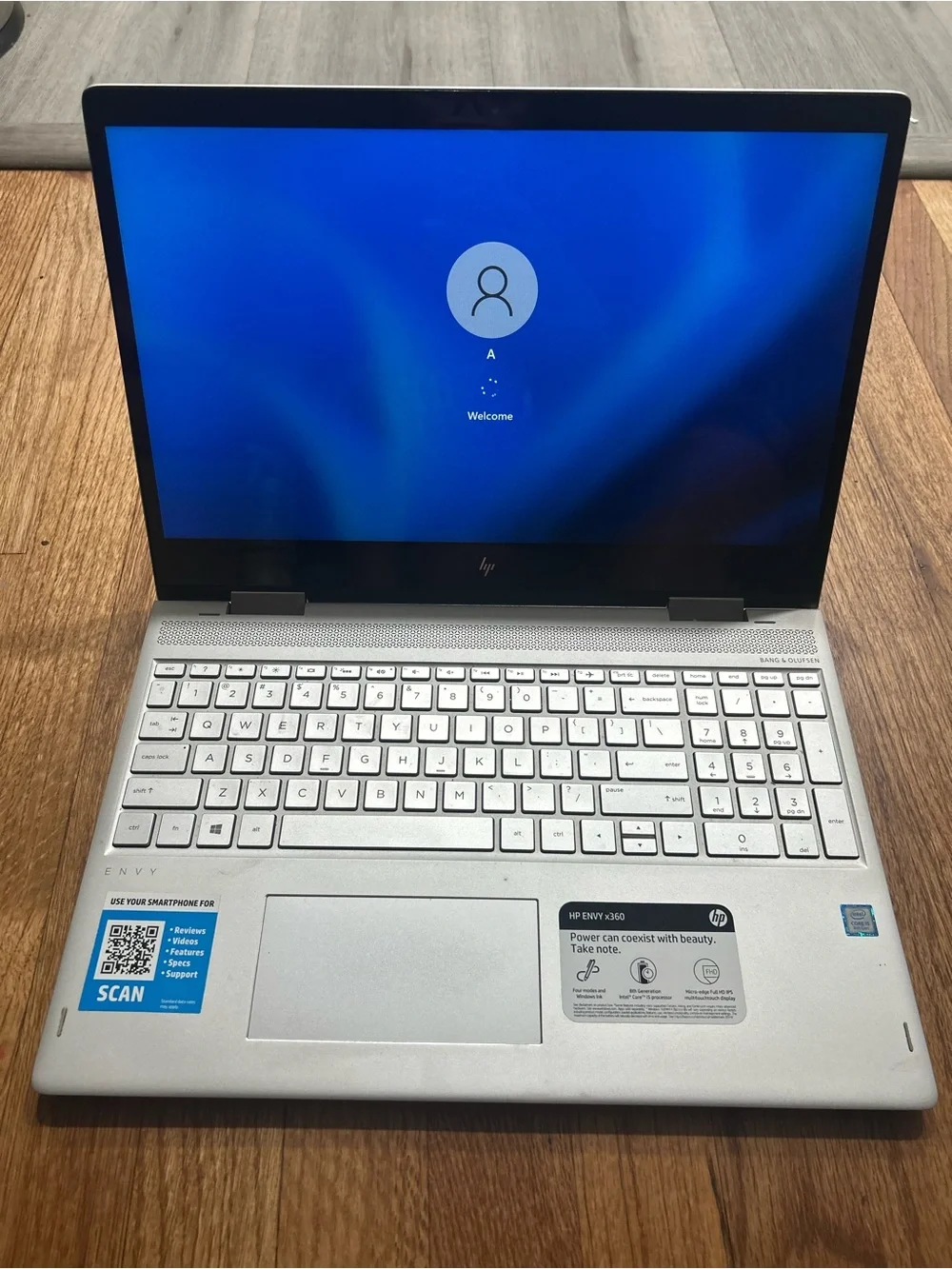 HP Envy x360 Convertie Silver and Black Laptop